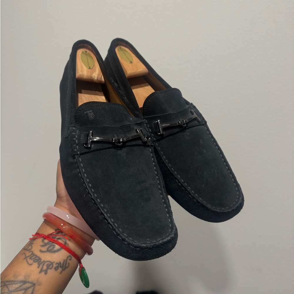 Men's Tod’s Dark Navy Suede Loafers